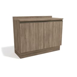 Balcão de Cozinha Bruges com Tampo 2 Portas Nogal 120 cm