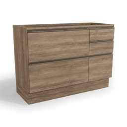 Balcão de Cozinha Maxxi 1 Porta 4 Gavetas Nogal 120 cm