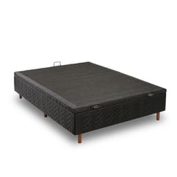 Base para Cama Box Casal Arcón com Baú (43x138x188) Poliéster Preta