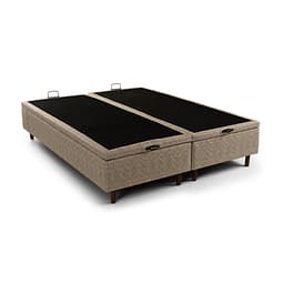 Base para Cama Box Queen Arcón com Baú (43x158x198) Poliéster Bege