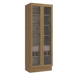 Cristeleira Botanic com Vidro 2 PT 1 GV Fendi e Nogueira