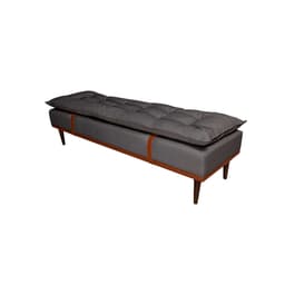 Banco 2 Lugares Drop Cinza e Amêndoa 160 cm