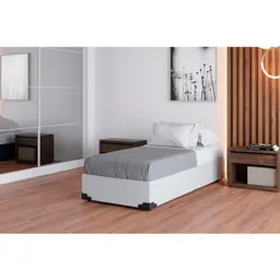Base para Cama Box Solteiro Joe (36x88x188) Branca