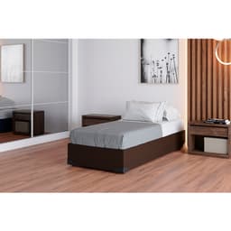 Base para Cama Box Solteiro Joe Suede (36x88x188) Marrom