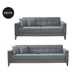Conjunto de Sofá 2 e 3 Lugares Kivik Capitonê Cinza