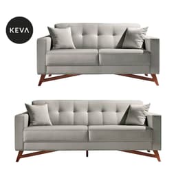 Conjunto de Sofá 2 e 3 Lugares Kivik Oslo Algodão Bege