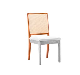 Encosto Fechado Palha Iguatemi Madeira Maciça Avelã