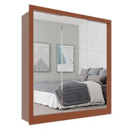 Guarda-Roupa Casal Luiza 3 Portas 2 Gavetas com 3 Espelhos Carvalho