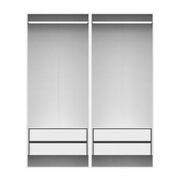 Guarda-Roupa Modulado com Cabideiros New Tuyo 4 Gavetas Branco 180 cm
