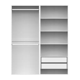 Guarda-Roupa Modulado com Cabideiros e Prateleiras New Tuyo 2 Gavetas Branco 180 cm