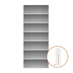 Guarda-Roupa Modulado com Prateleiras New Tuyo 2 Portas Articuladas Branco 90 cm