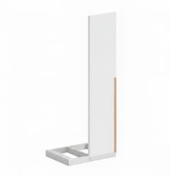 Kit 1 Porta Articulada para Módulo Canto Reto Tuyo com Rodapé Branco e Jequitibá 90 cm