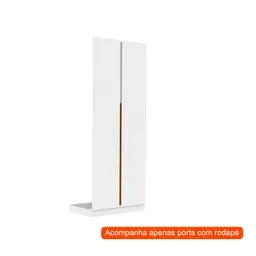Kit 2 Portas Articuladas para Módulo New Tuyo com Rodapé Branco 90 cm