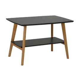 Mesa de Centro Retangular Elis Preta e Avelã