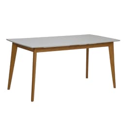 Mesa de Jantar Elis Off White e Avelã 158 cm