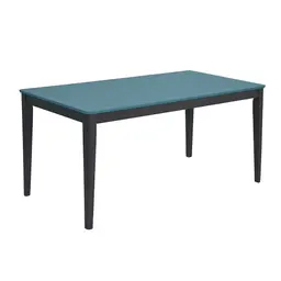 Mesa de Jantar Retangular Breakfast Azul e Grafite 160 cm