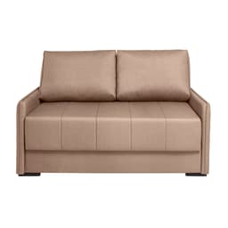 Sofá-Cama Casal 2 Lugares Isis Veludo Marrom Claro