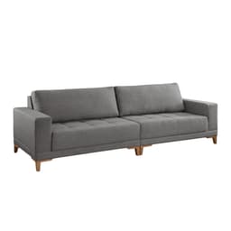 Sofá Plus Volga 4 Lugares Linho Cinza 280 cm