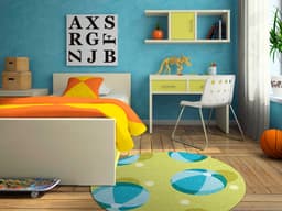 TAPETE INFANTIL QUARTO DE CRIANÇA ANTIALÉRGICO EM PVC BOLAS 70cm REDONDO