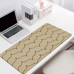 Tapete Protetor de Mesa MousePad em PVC Ecológico 70x35cm Clean Bege