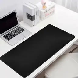 Tapete Protetor de Mesa MousePad em PVC Ecológico 70x35cm Preto