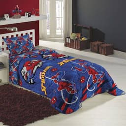 Edredom Dupla Face Microfibra Spider Man Com 1 peça Lepper
