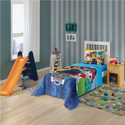 Jogo de Cama Solteiro Patrulha Canina Estampado com 2 peças Lepper