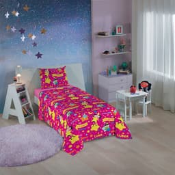 Jogo de Cama Solteiro Show da Luna Rosa com 2 peças Lepper