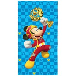 Toalha Aveludada Transfer Mickey Aventura Sobre Rodas 70 cm x 1,40 m Com 1 peça- Lepper
