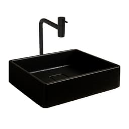 Cuba Oregon Cimento com Torneira Inox Black e Válvula Oculta Preto