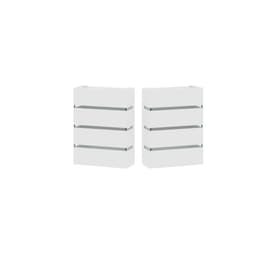 Kit 2 Arandelas de Parede Slim 1303 Branco com Focos e 3 Frisos - RPM Móveis