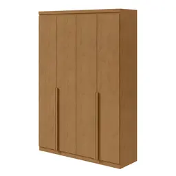 Guarda-Roupa Solteiro Alonzo 4 Portas 2 Gavetas Amêndoa