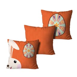 Kit 3 Capas para Almofadas Páscoa Cenouras