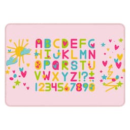 Tapete de Atividades Infantil Alfabeto com Corações Único 90x125
