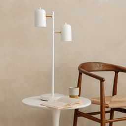 Luminária de Mesa Abajur Anne Dupla Branco