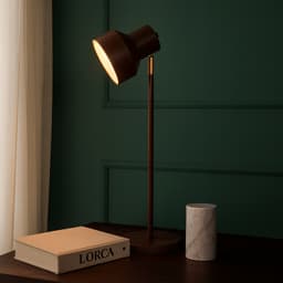 Luminária de Mesa Abajur Cate Marrom Cortem