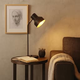 Luminária de Mesa Abajur Elizabeth Marrom Cortem