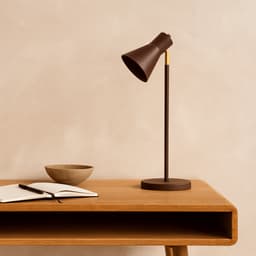 Luminária de Mesa Abajur Emma Marrom Cortem