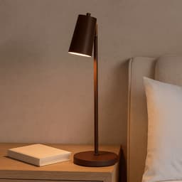 Luminária de Mesa Abajur Julia Marrom Cortem