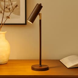 Luminária de Mesa Abajur Margot Marrom Cortem