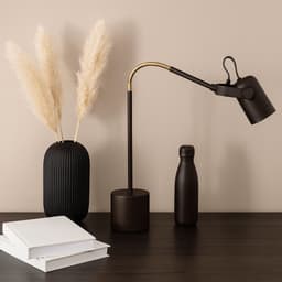 Luminária de Mesa Abajur Nelle Marrom Cortem