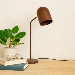 Luminária de Mesa Abajur Ralph Marrom Cortem