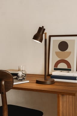 Luminária de Mesa Abajur Robbie Marrom Cortem