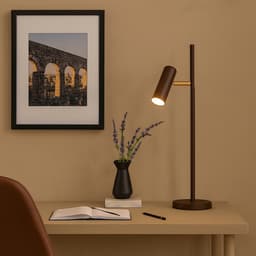 Luminária de Mesa Abajur Sofhie Marrom Cortem