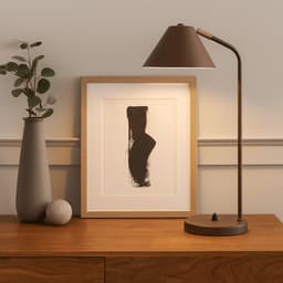 Luminária de Mesa Abajur Tarsila Marrom Cortem