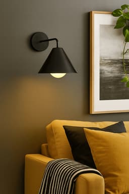 Luminária de Parede Arandela Fixa Tarsila Preto