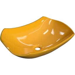 Cuba de Apoio Abaulada C01 Para Banheiro Lux L42 Amarelo - Lyam Decor