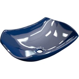 Cuba de Apoio Abaulada C01 Para Banheiro Lux L42 Azul Escuro - Lyam Decor