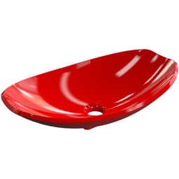 Cuba de Apoio Canoa C01 Para Banheiro Lux L45 Vermelho - Lyam Decor