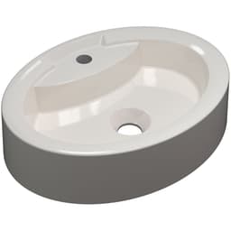 Cuba de Apoio Oval C01 Para Banheiro Onix O43 Bege - Lyam Decor